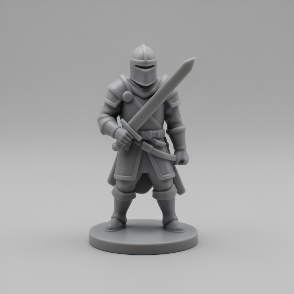 Simple Swordsman Miniature free 3D printable STL