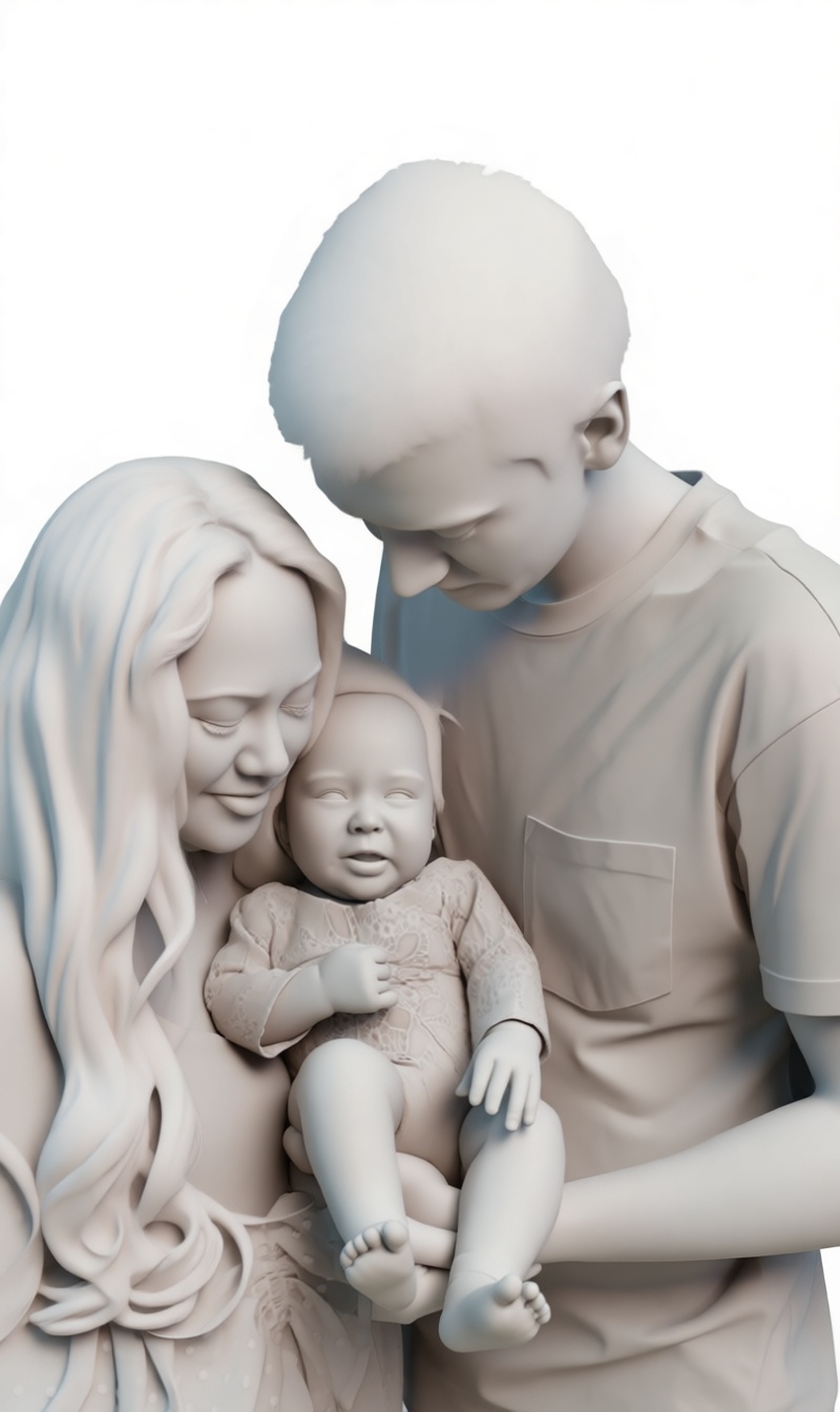 Family Embrace Figurine free 3D printable STL
