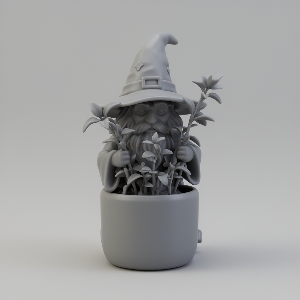 Wizard Inspired Planter free 3D printable STL