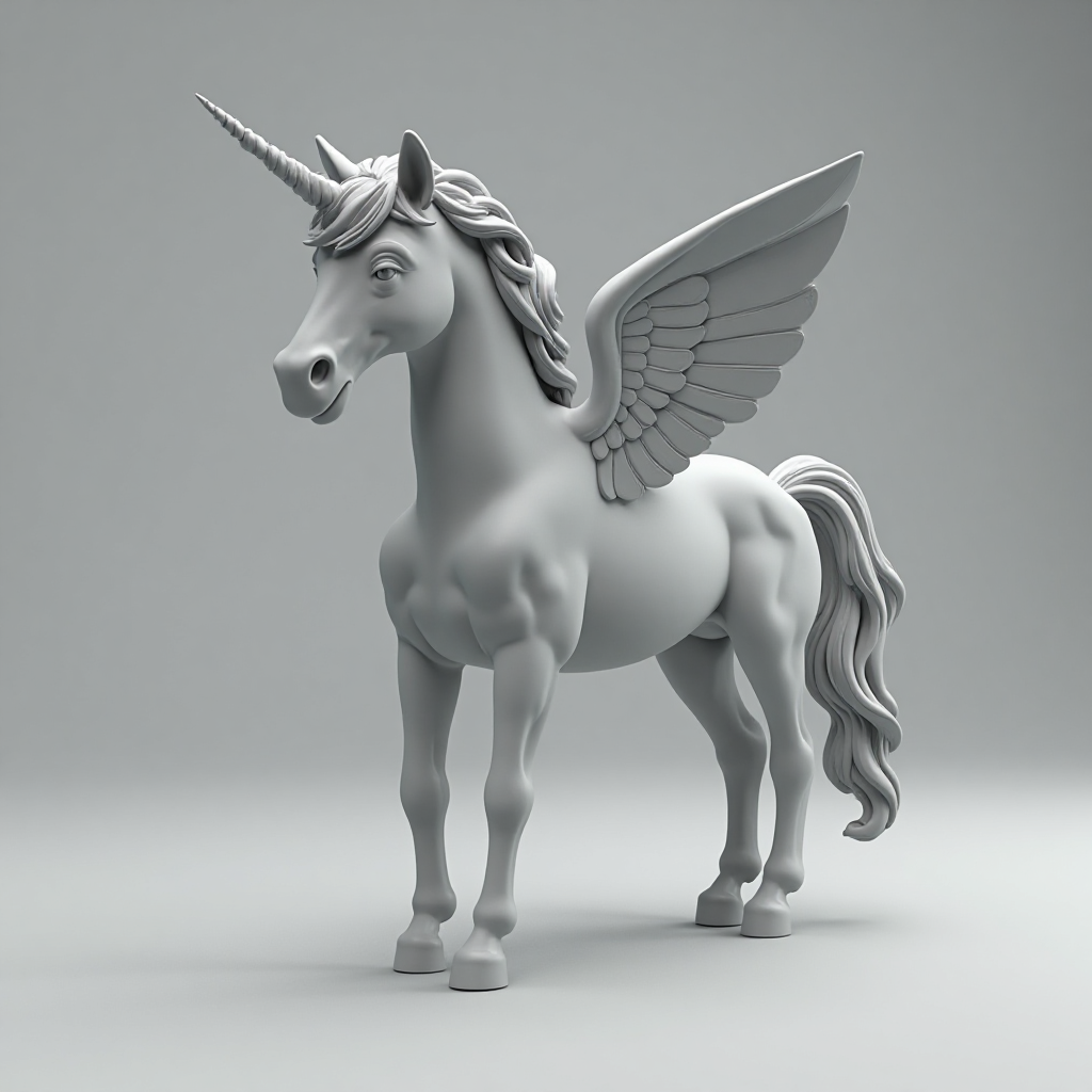 Winged Unicorn Figurine free 3D printable STL