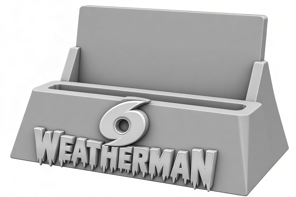 Weatherman Logo Stand free 3D printable STL