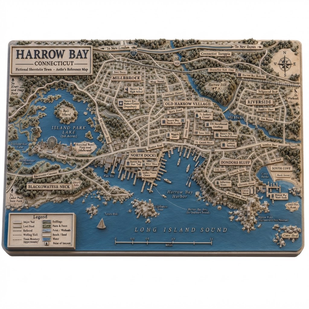 Harrow Bay Map Model free 3D printable STL