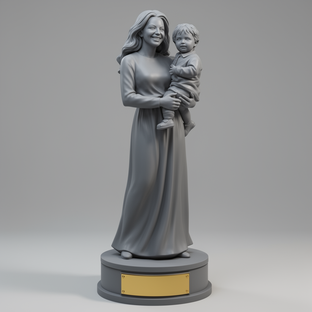 Smiling Mother Figurine free 3D printable STL