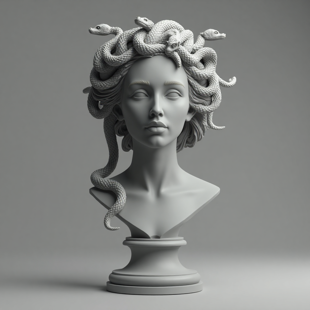 Victorian Medusa Bust free 3D printable STL