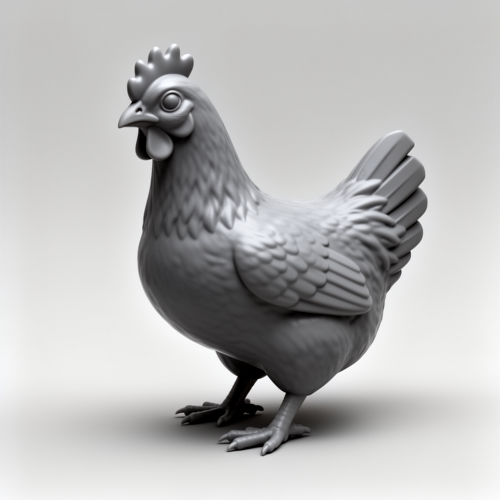 Simple Chicken Figurine free 3D printable STL
