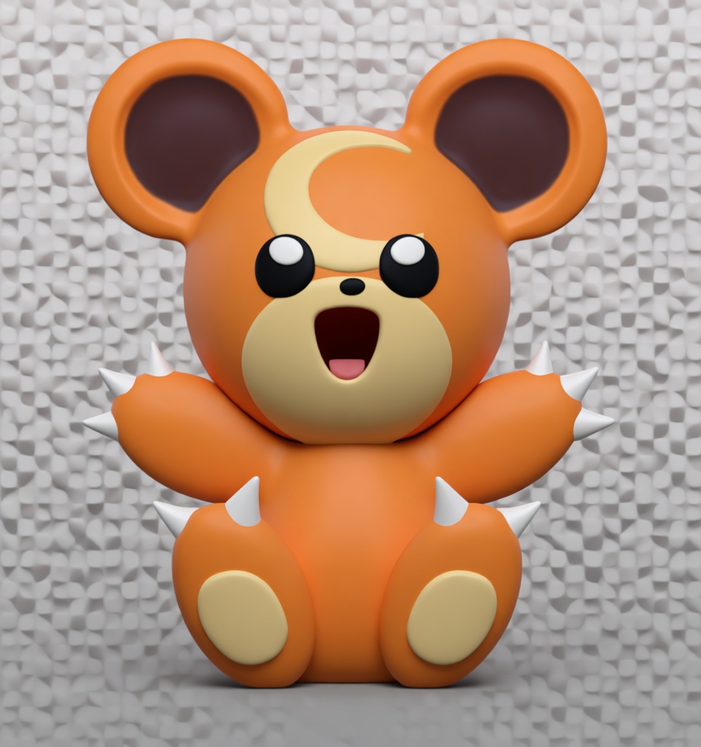 Teddiursa Figurine free 3D printable STL