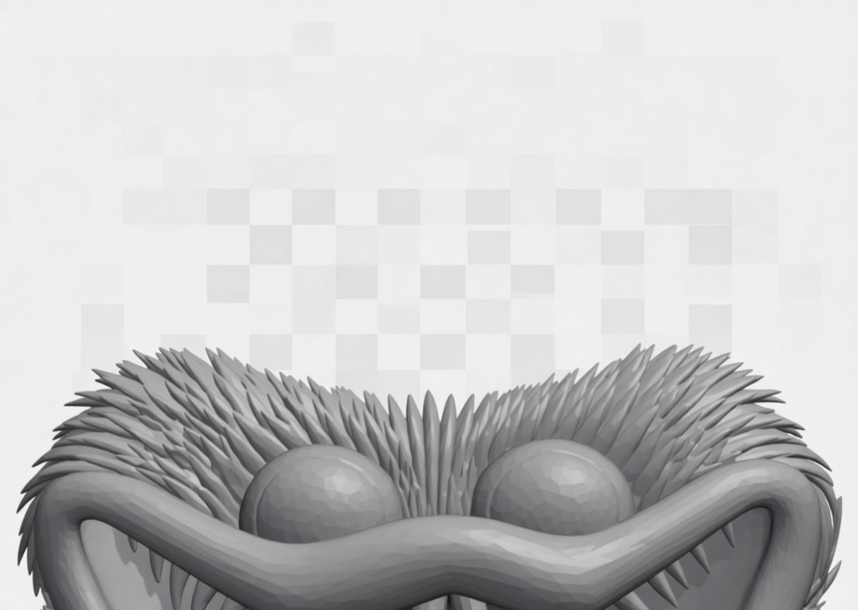 Creature Smiling Face Sculpture free 3D printable STL