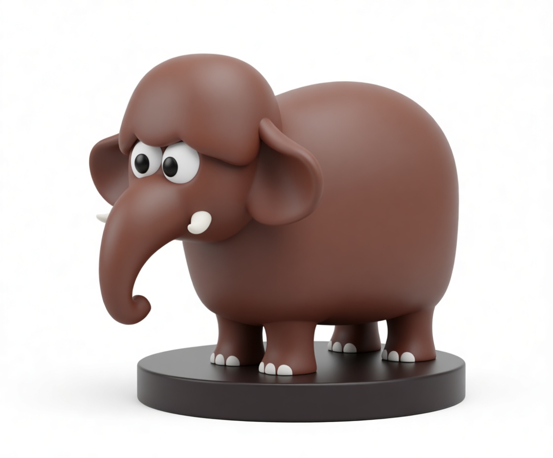 Cartoon Elephant Figurine free 3D printable STL