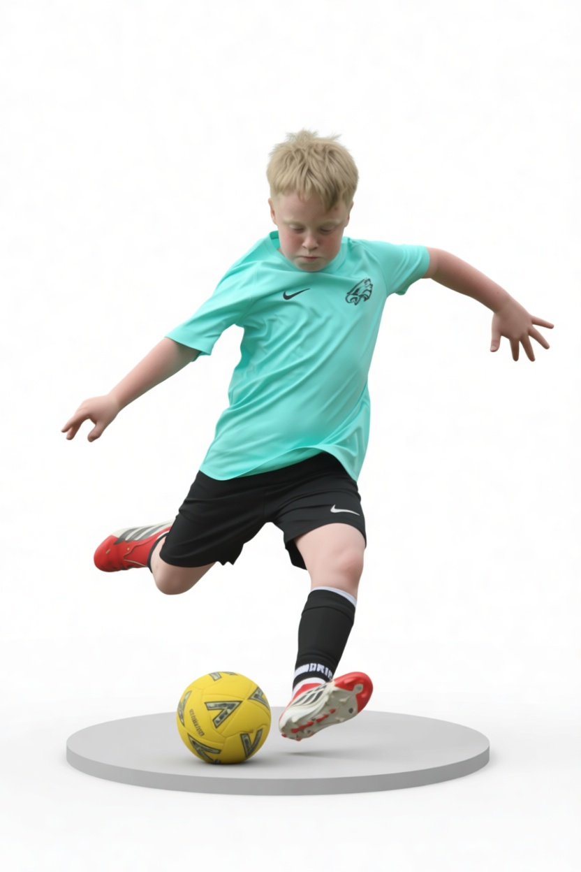 Young Soccer Player Figurine free 3D printable STL