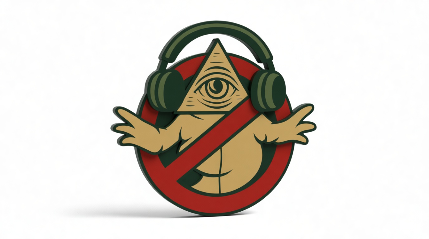 Illuminati Ghost Badge free 3D printable STL