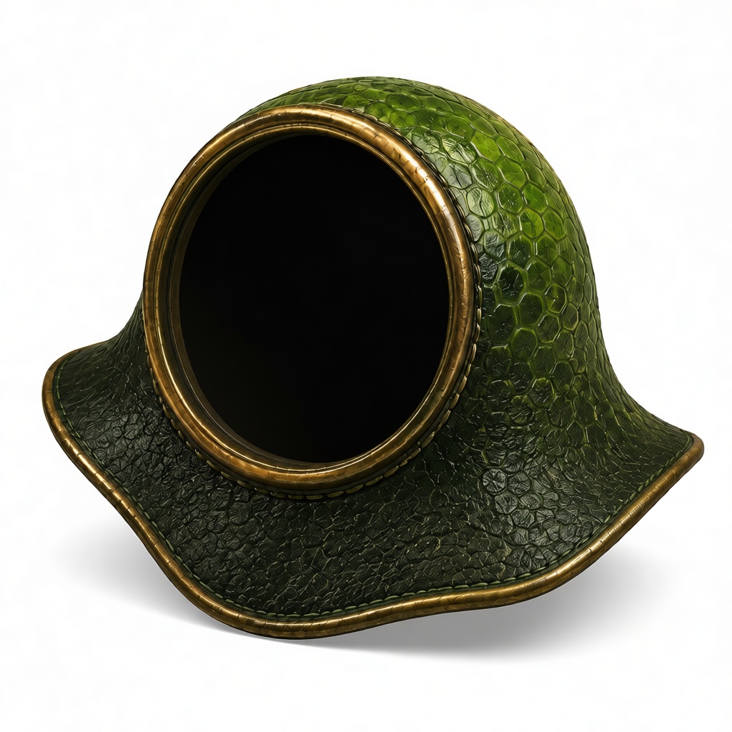 Green Leather Helmet Model free 3D printable STL
