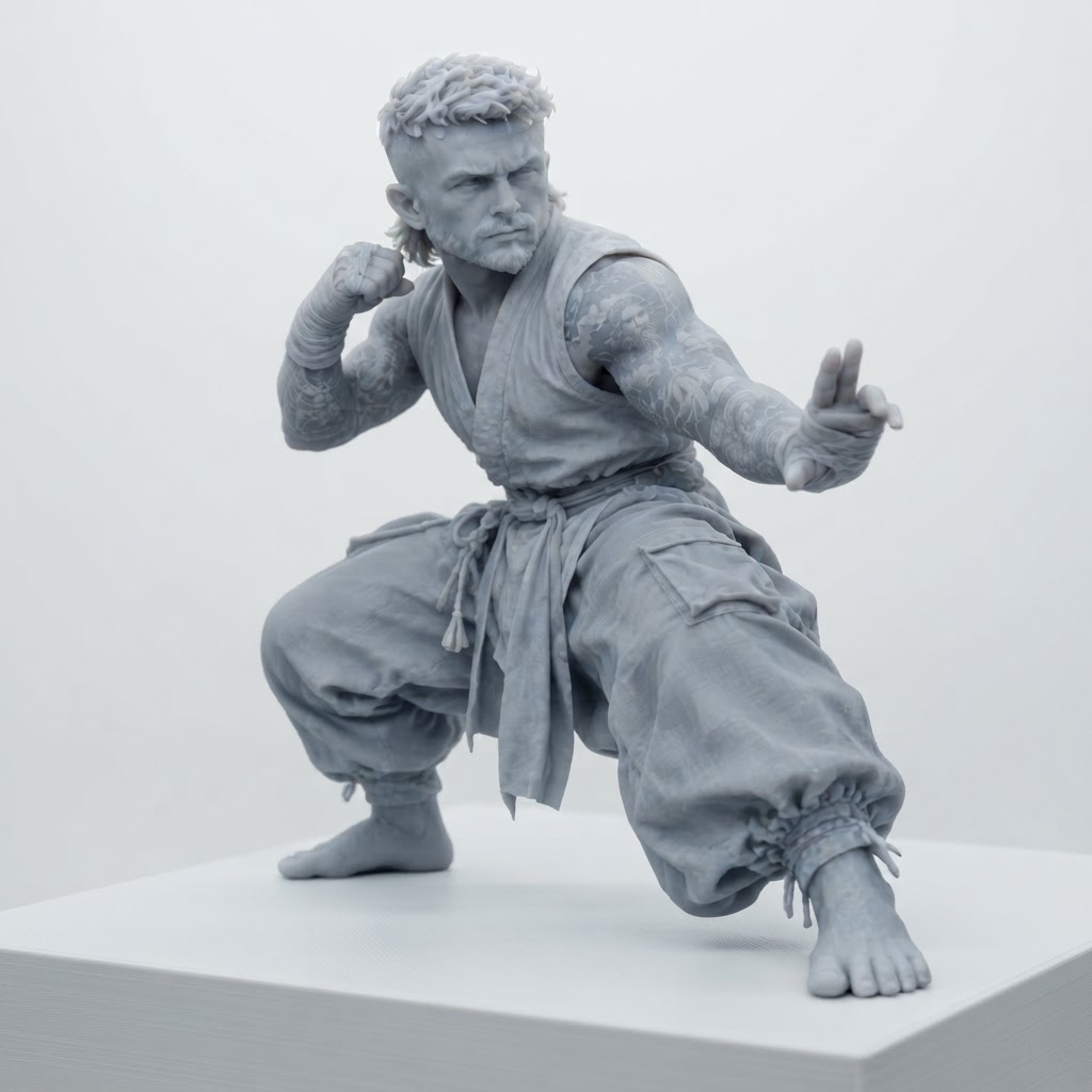 Martial Artist Figurine free 3D printable STL