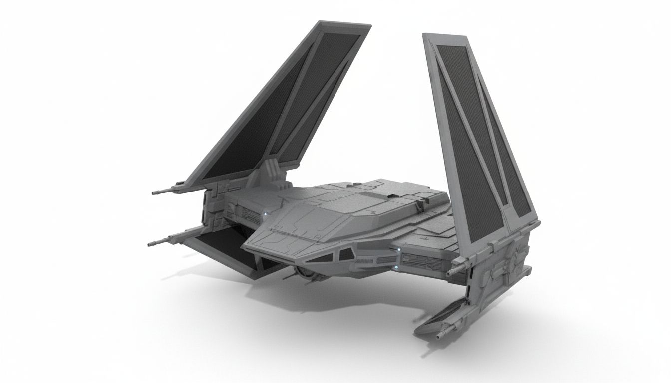TIE Interceptor Model free 3D printable STL
