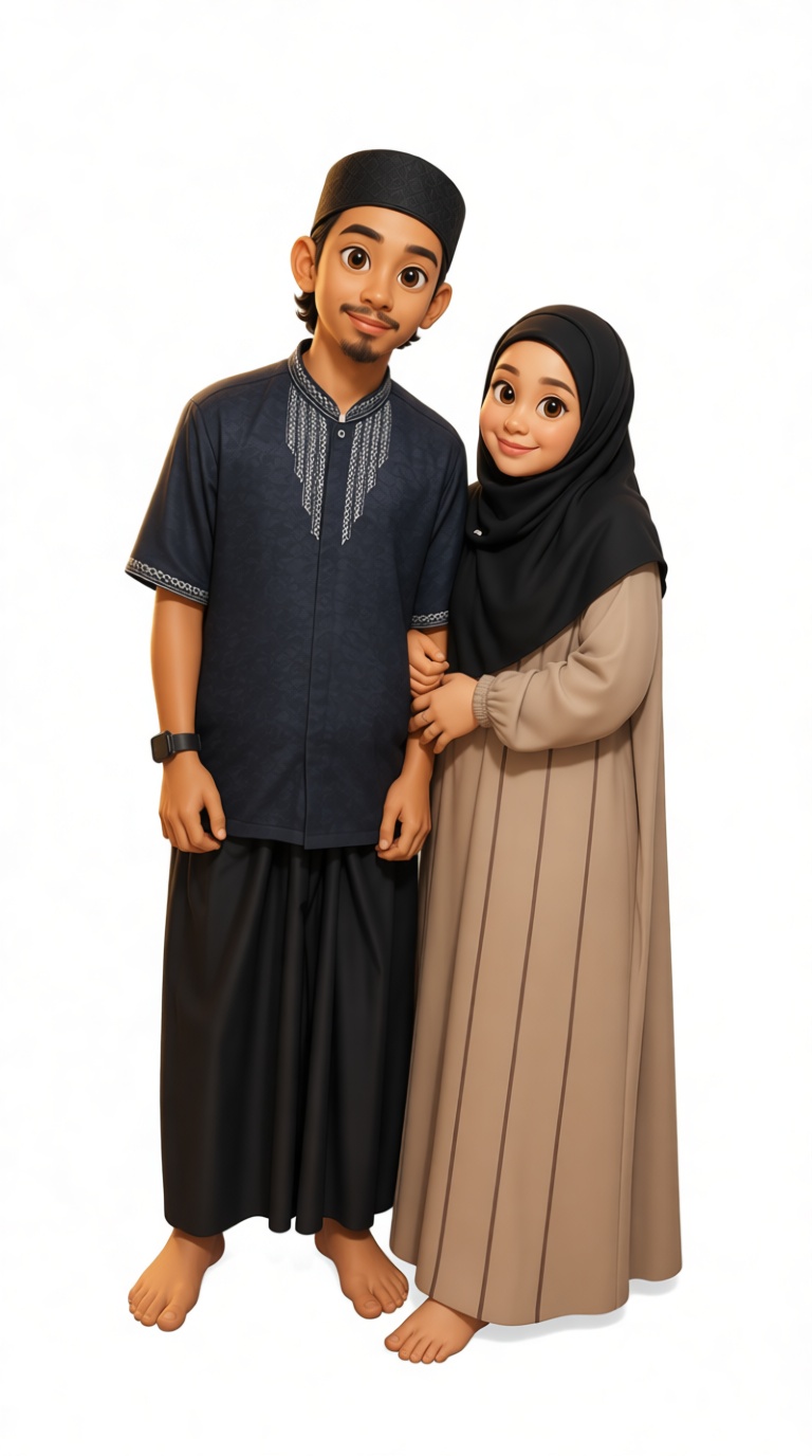 Muslim Couple Figurine free 3D printable STL