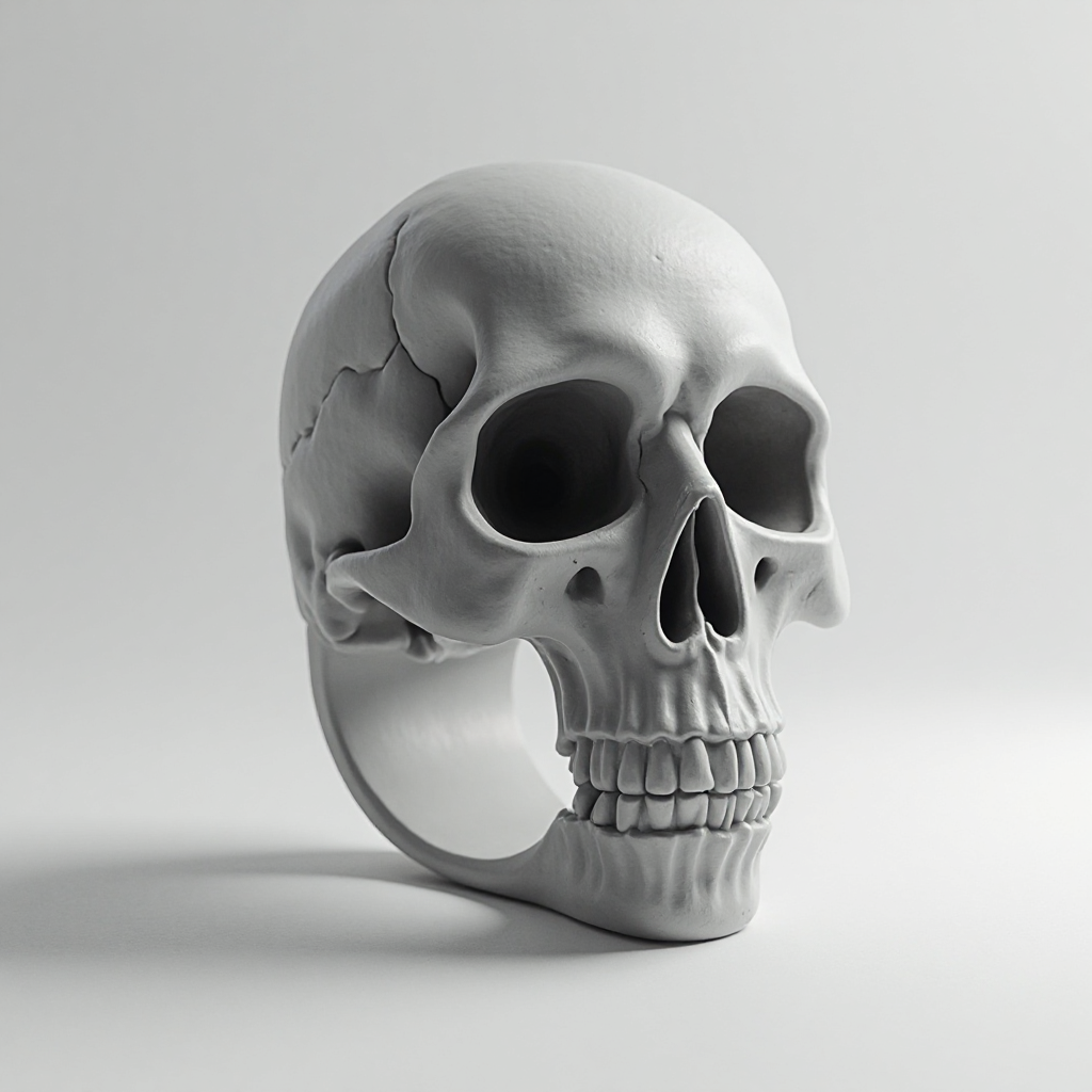 Skull Ring Model free 3D printable STL