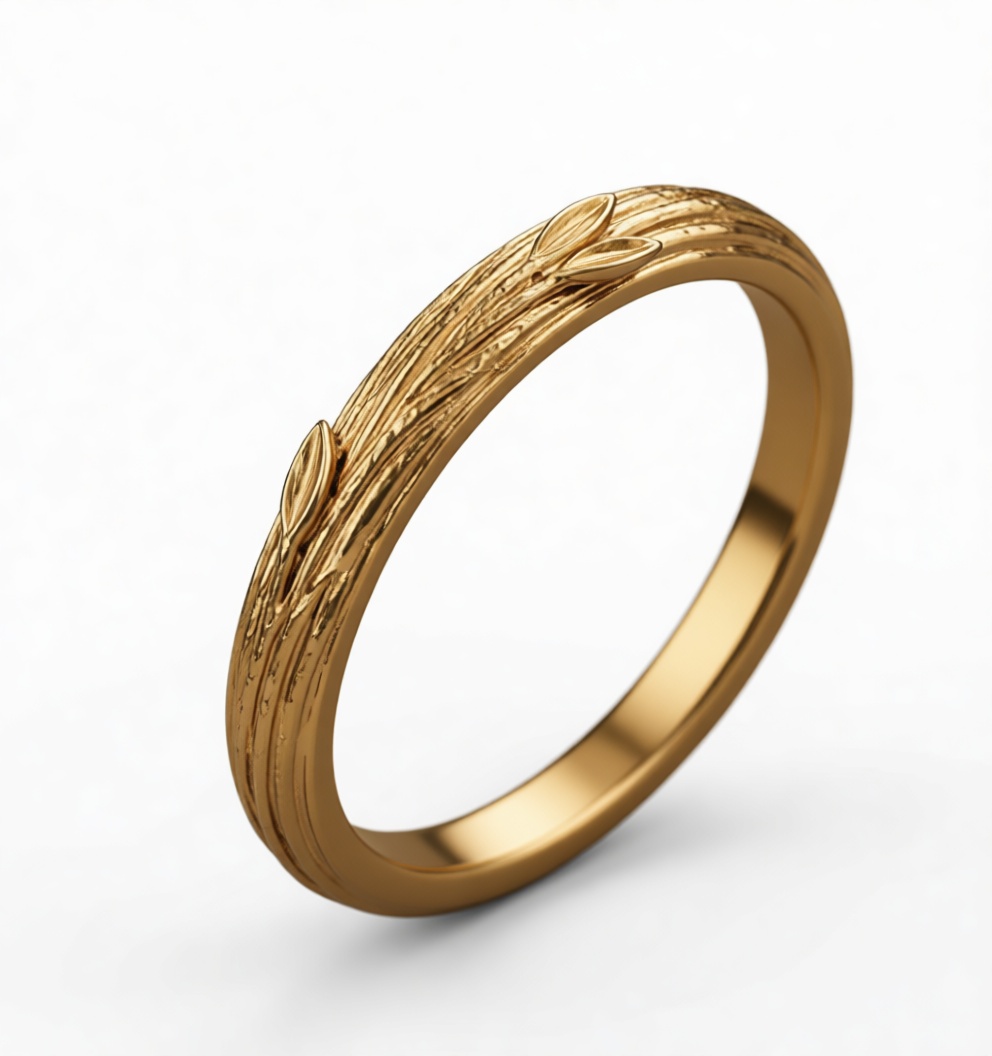 Leaf Pattern Ring free 3D printable STL