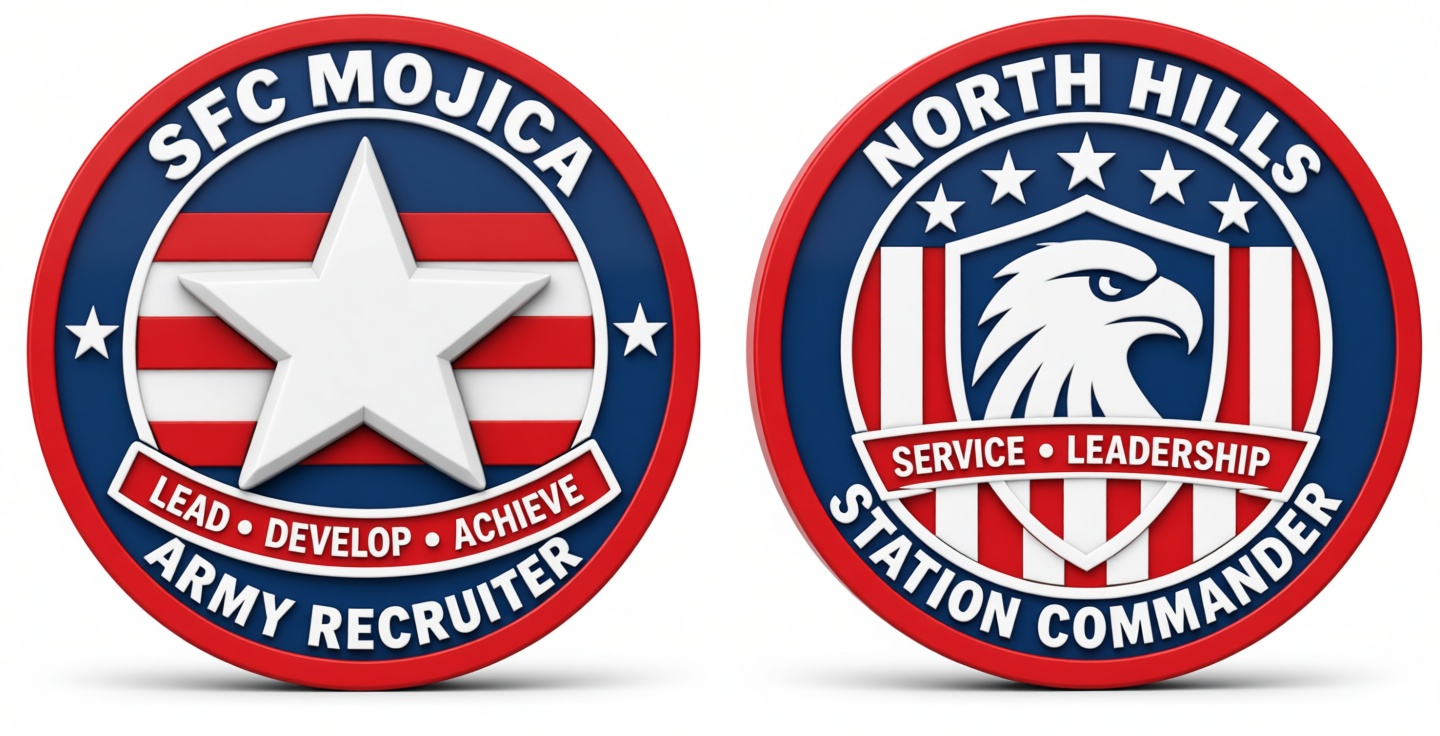 Military Challenge Coin Set free 3D printable STL