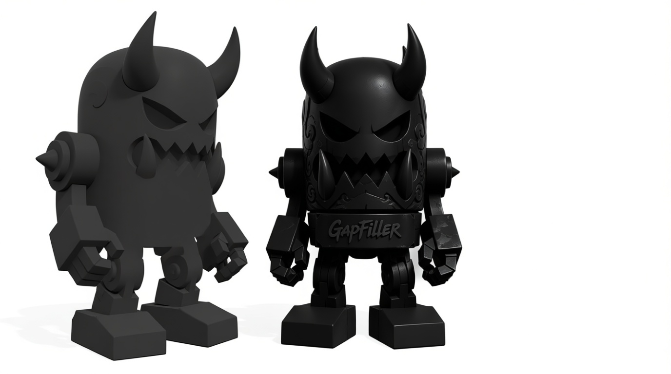 GapFiller Robot Figurine free 3D printable STL