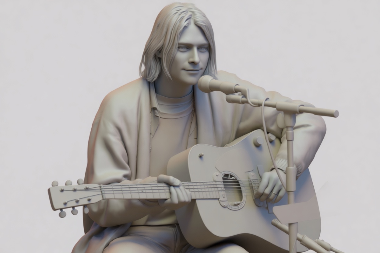 Kurt Cobain Figurine free 3D printable STL