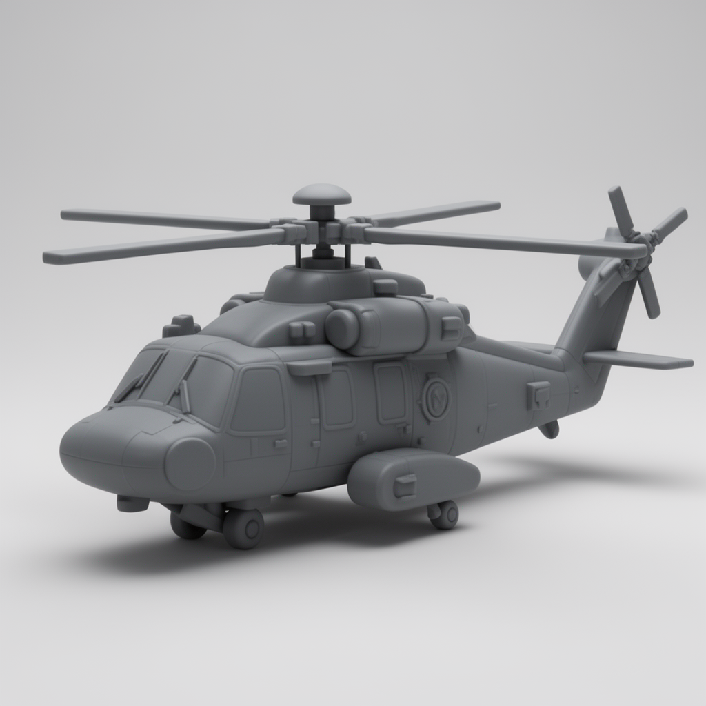 Black Hawk Helicopter Toy free 3D printable STL