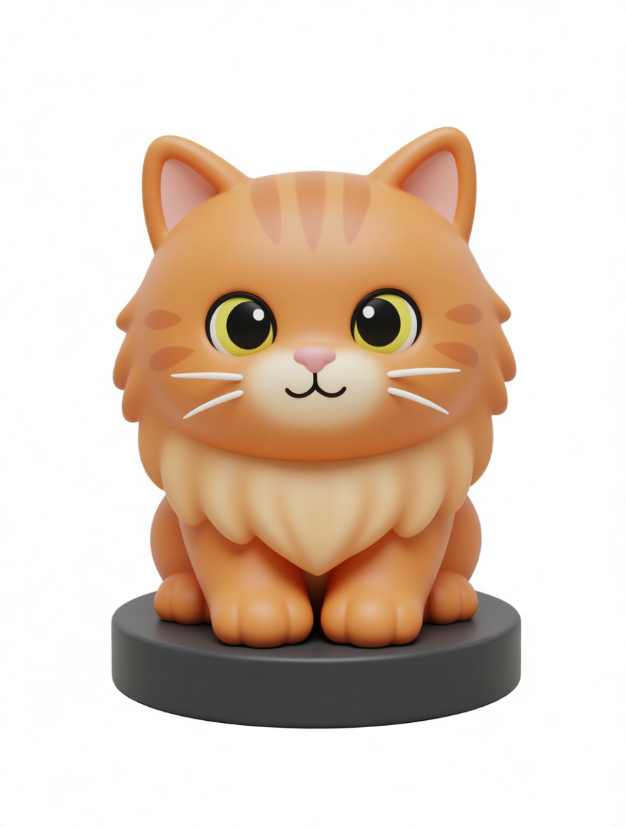 Orange Tabby Cat Figurine free 3D printable STL
