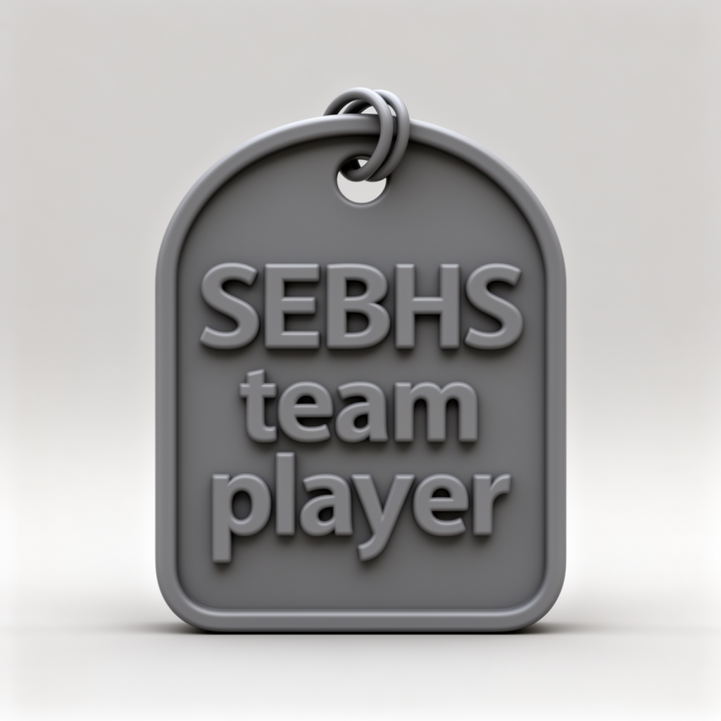 SEBHS Team Player Keychain free 3D printable STL