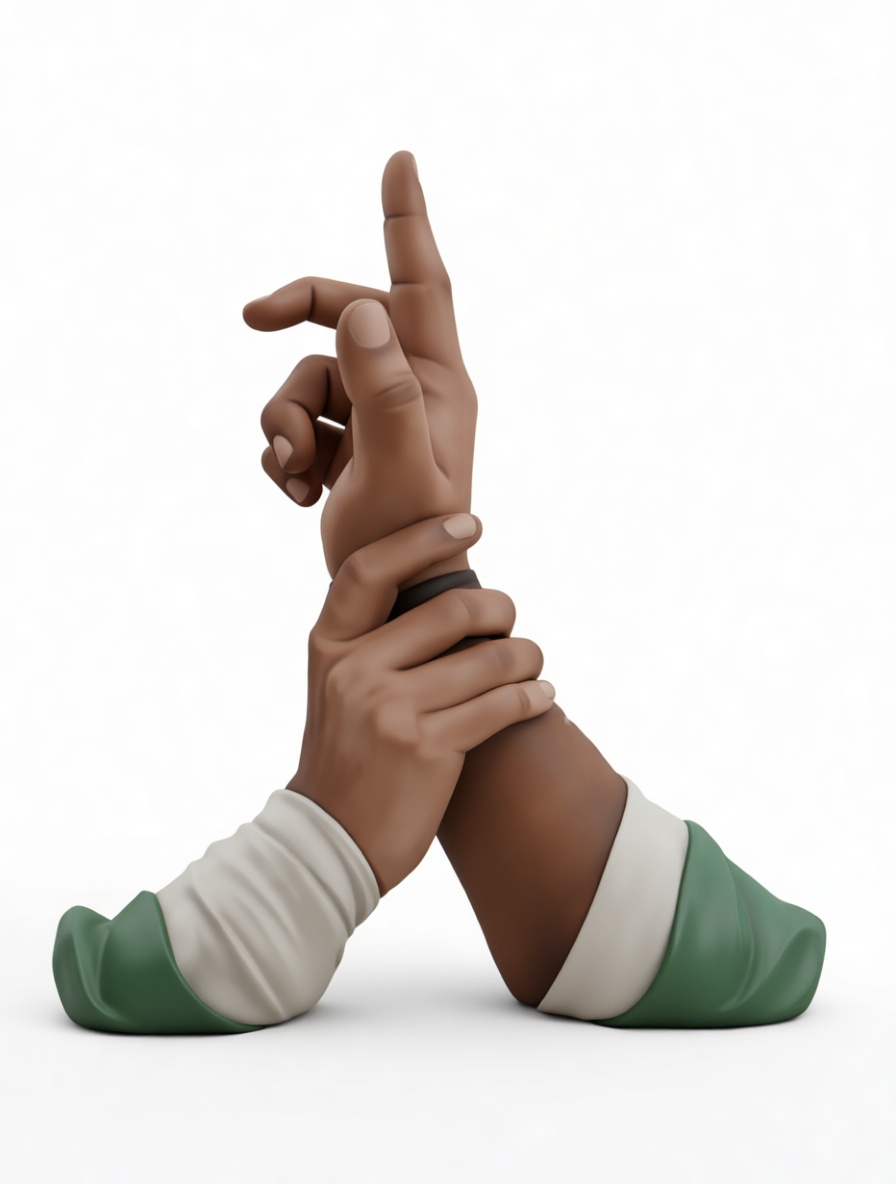 Hands Gesture Sculpture free 3D printable STL