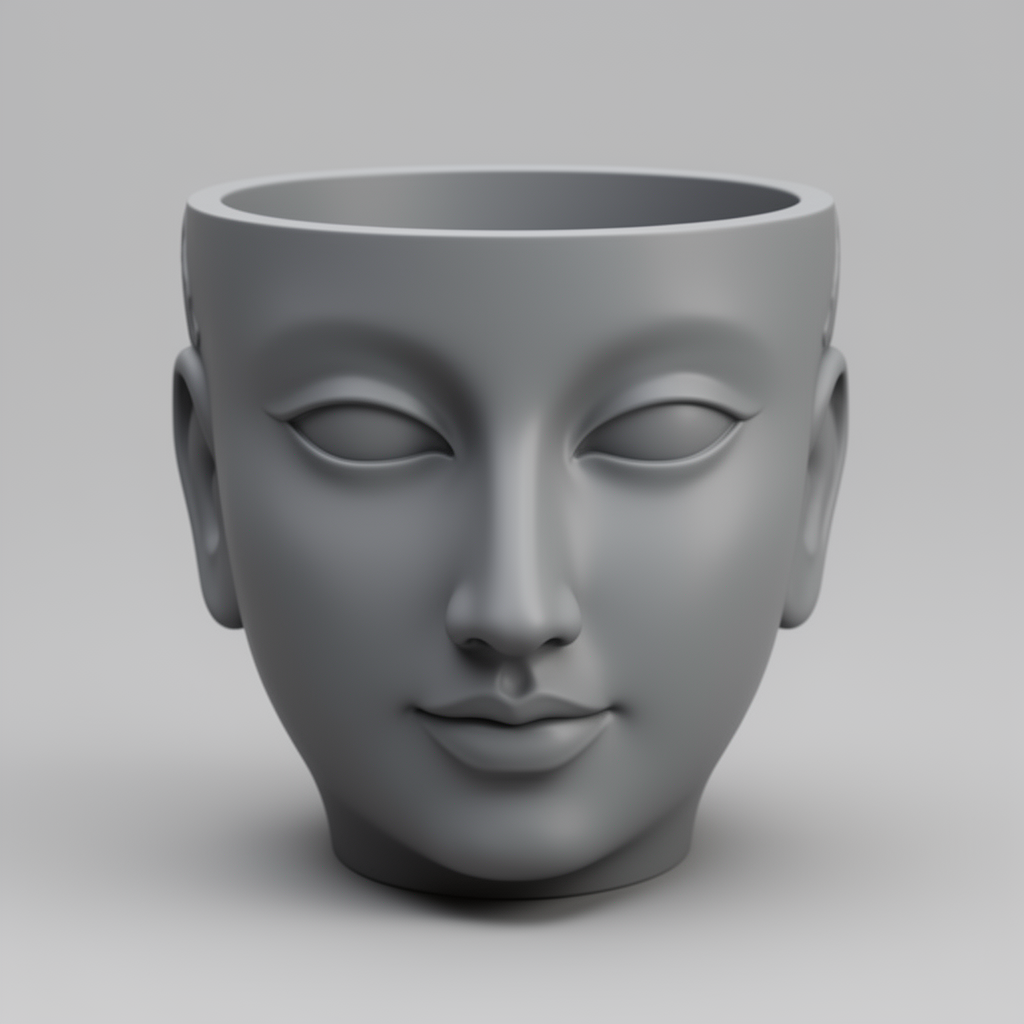 Indian Face Plant Pot free 3D printable STL