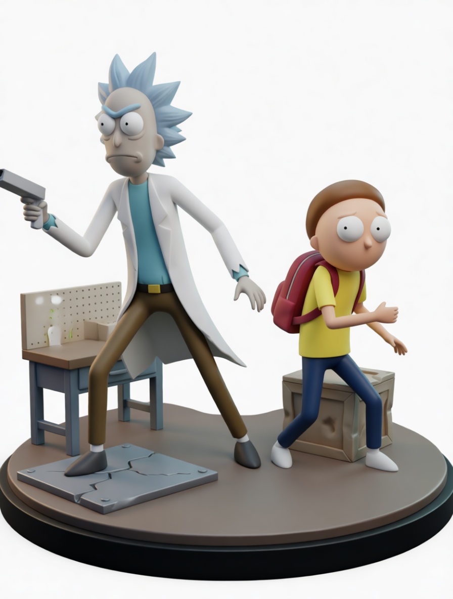 Rick and Morty Figurine free 3D printable STL