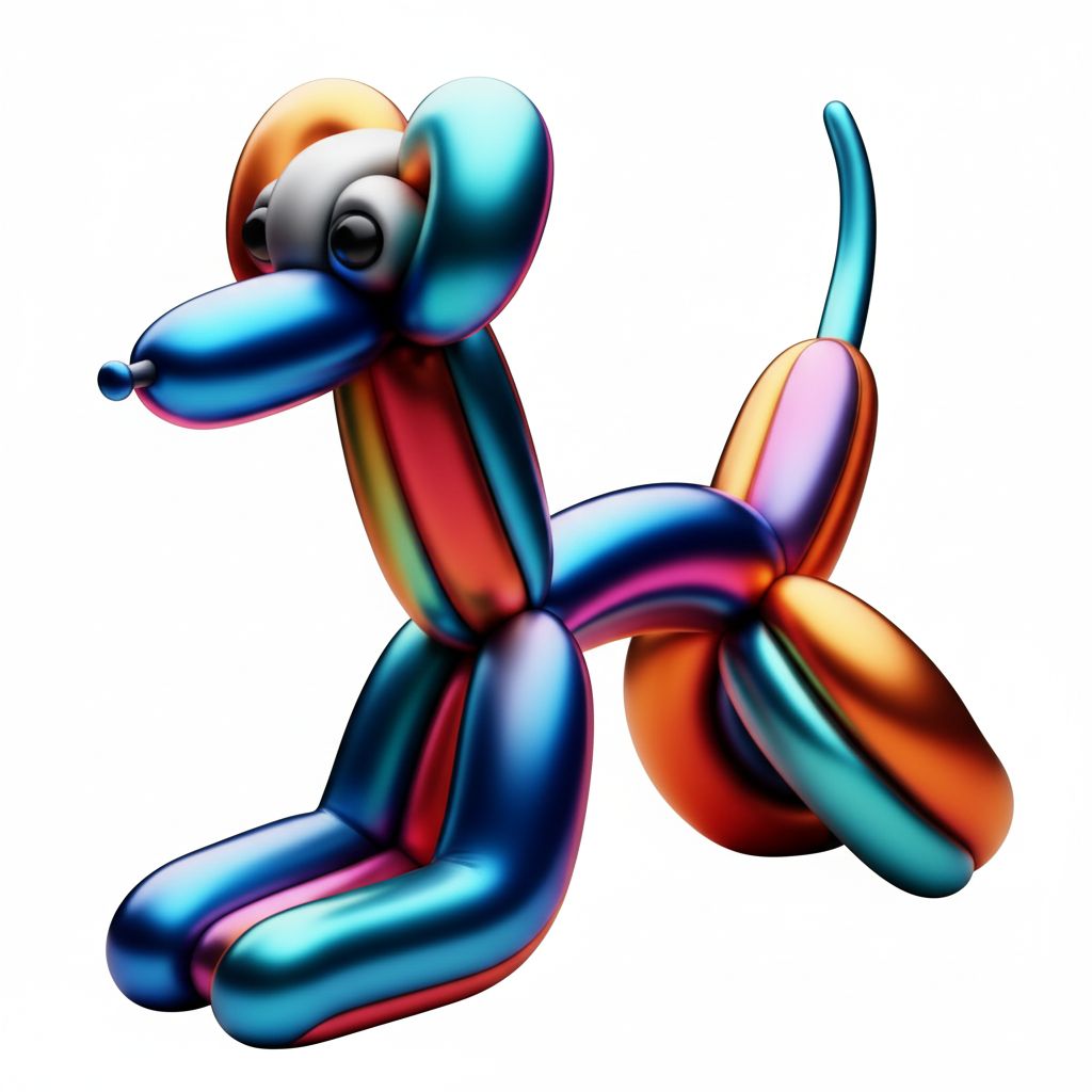 Colorful Balloon Dog free 3D printable STL