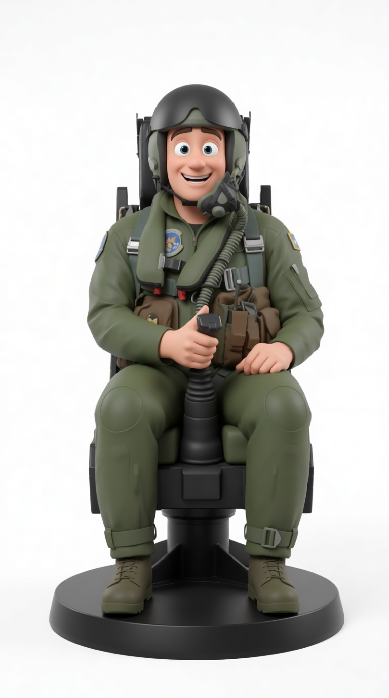 Fighter Pilot Figurine free 3D printable STL