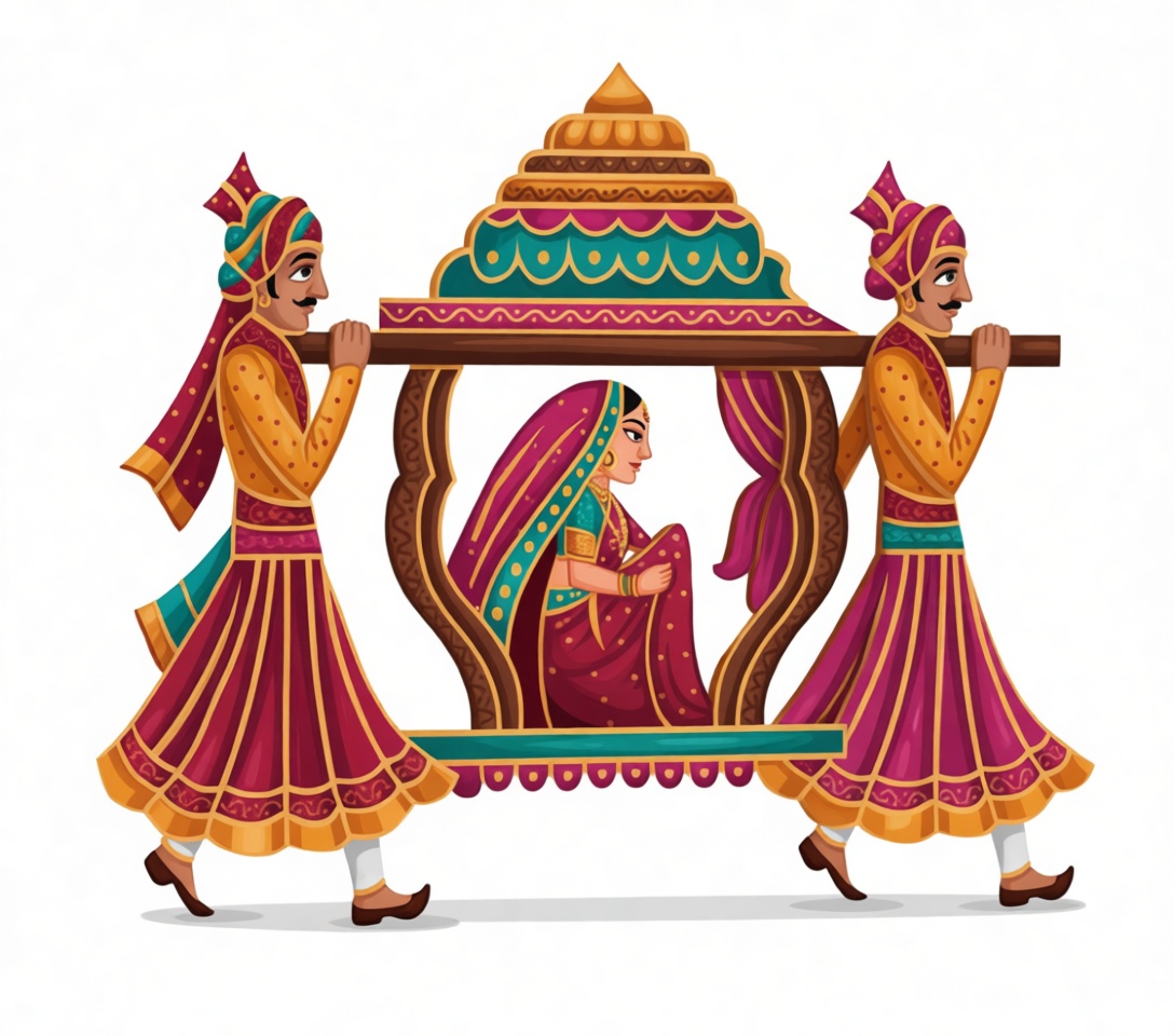 Indian Royal Palki Figurine free 3D printable STL