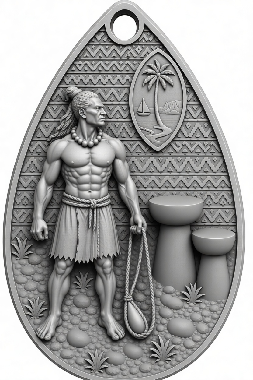 Polynesian Warrior Plaque free 3D printable STL