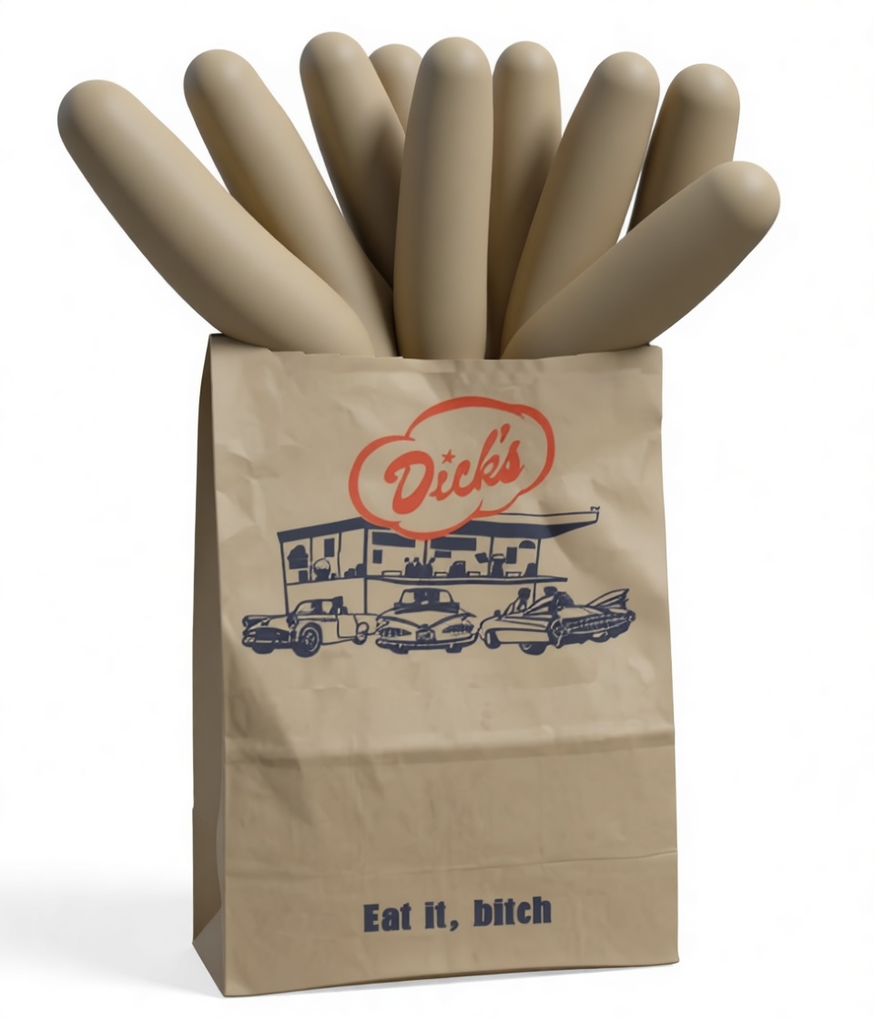 Dick's Drive-In Paper Bag Figurine free 3D printable STL