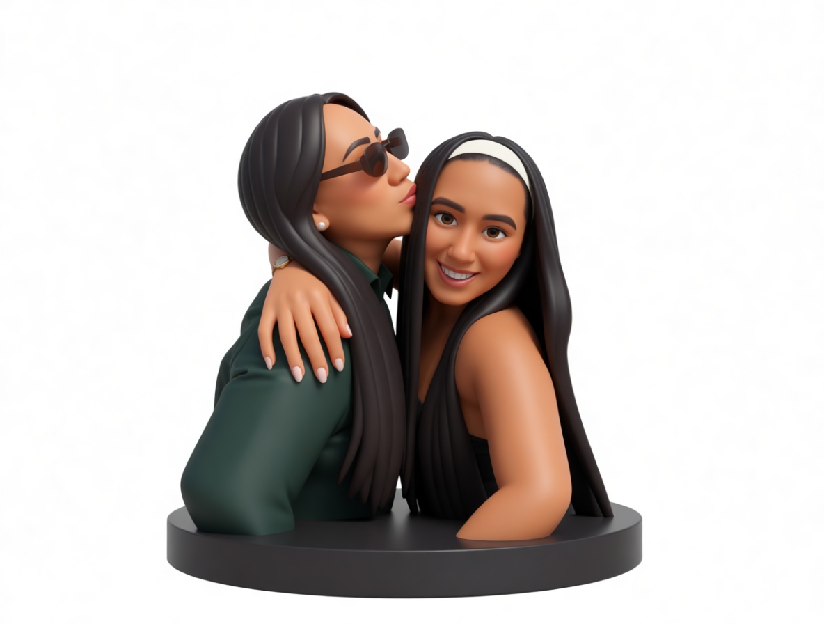 Couple Hugging Bust free 3D printable STL