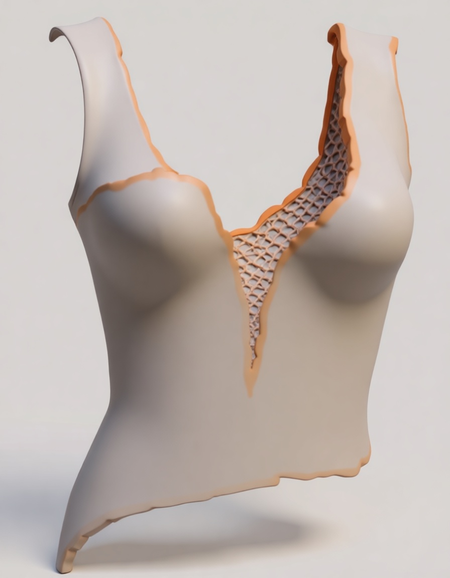 Lace Insert Crop Top Model free 3D printable STL