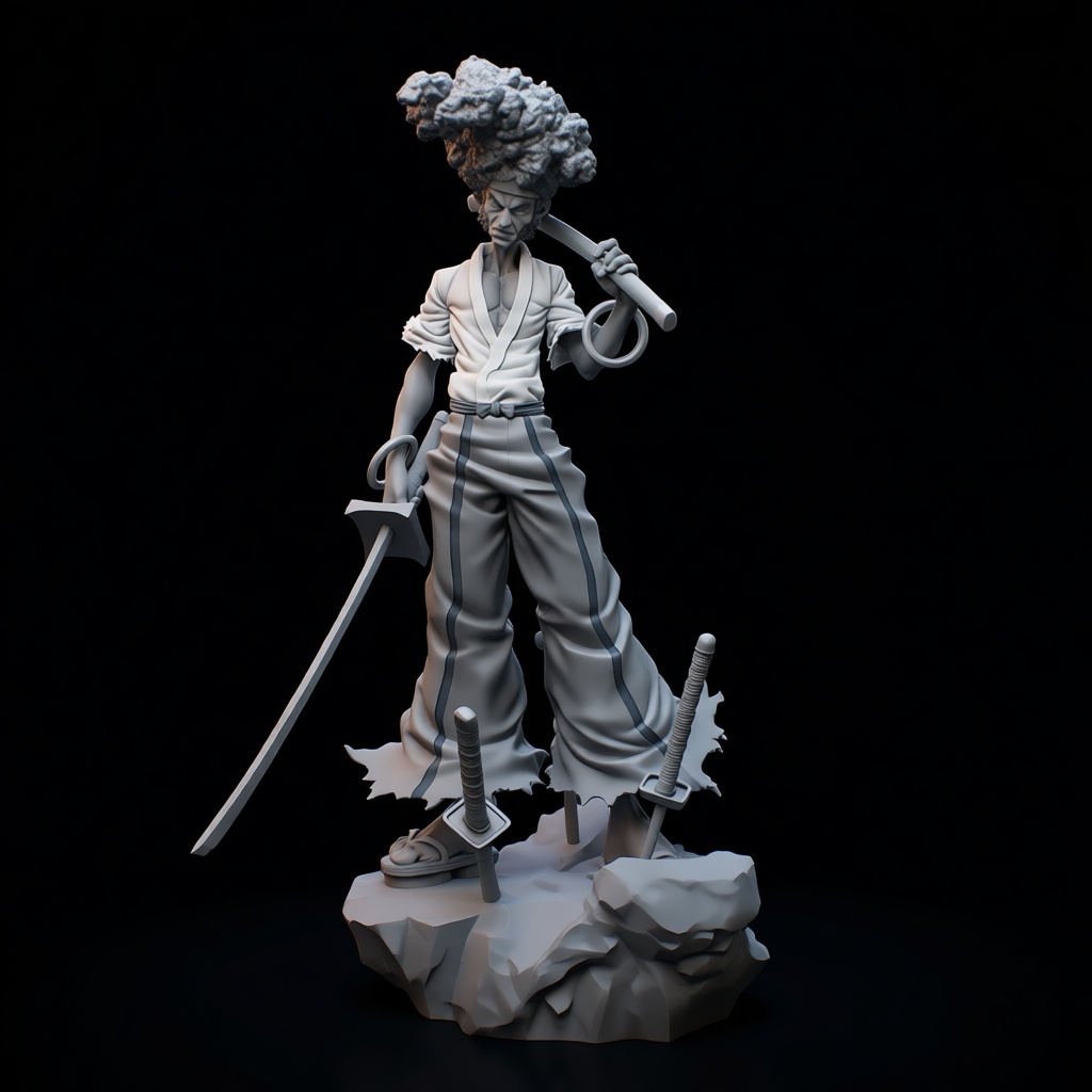 Mugen Samurai Champloo Figurine free 3D printable STL