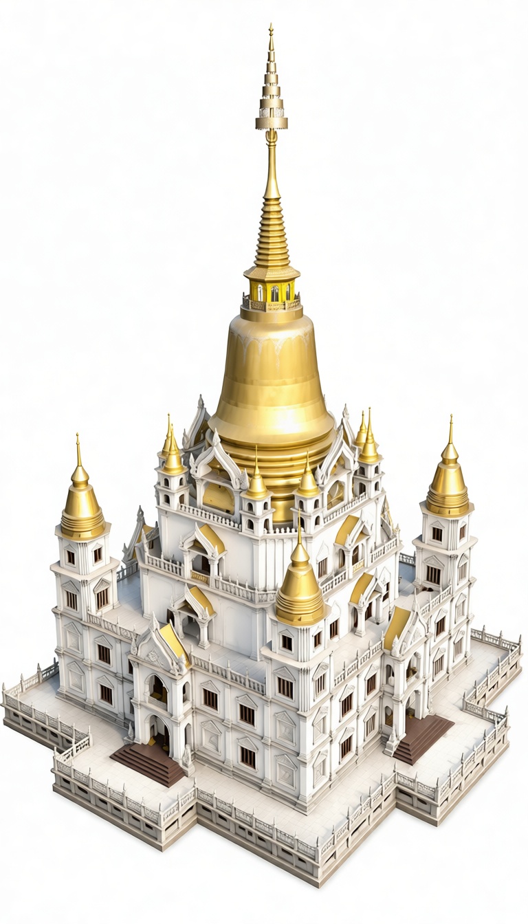 Wat Phra That Doi Suthep Model free 3D printable STL