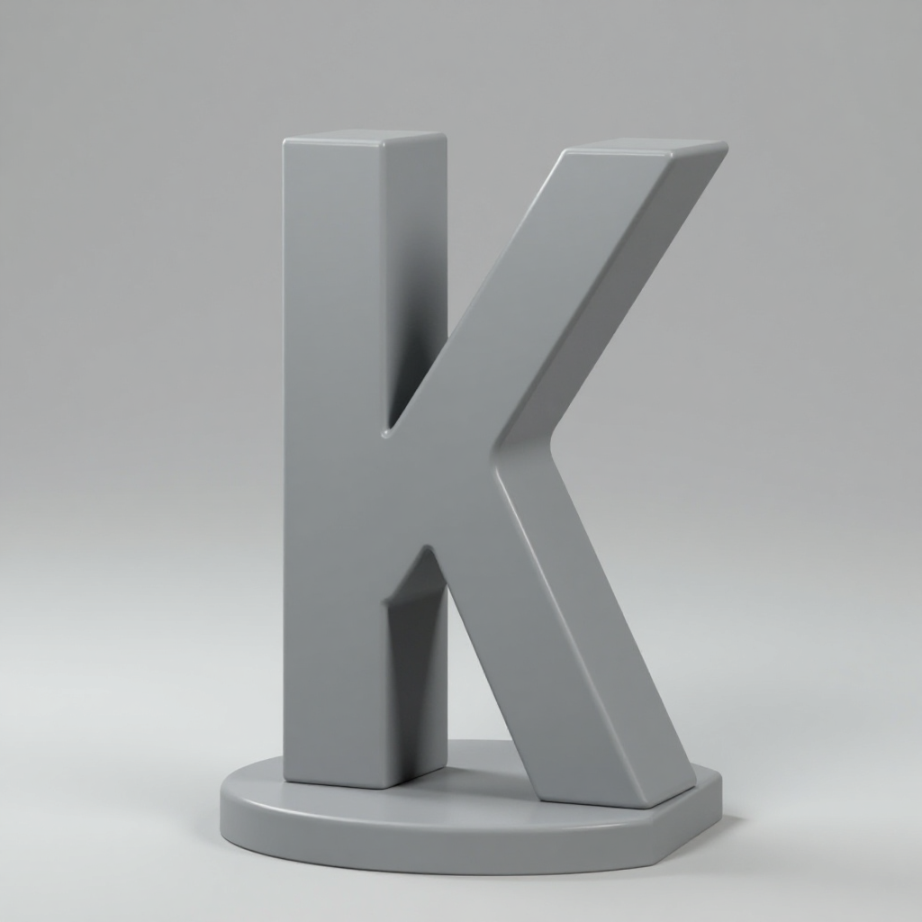 Letter K Sculpture free 3D printable STL