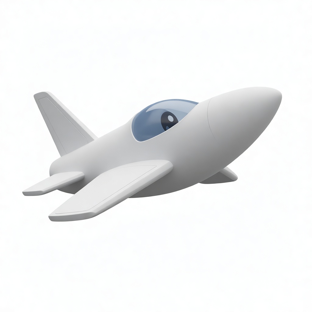 Cartoon Jet Airplane Model free 3D printable STL