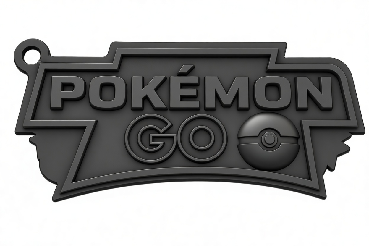 Pokémon Go Logo Keychain free 3D printable STL