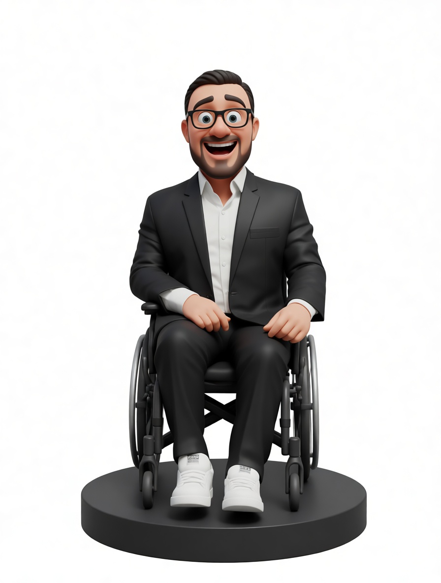 Man in Wheelchair Figurine free 3D printable STL