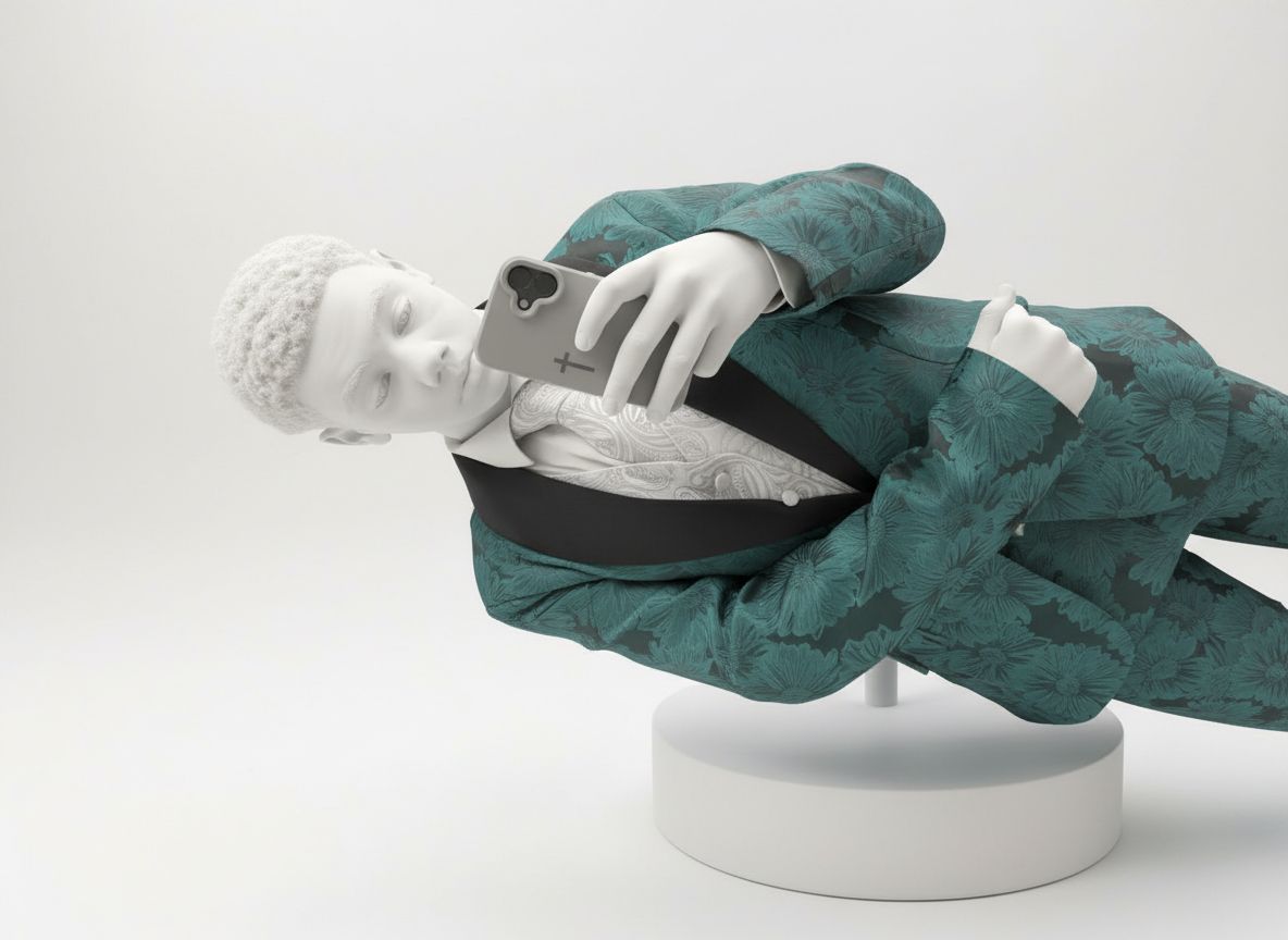 Man Taking Selfie Figurine free 3D printable STL