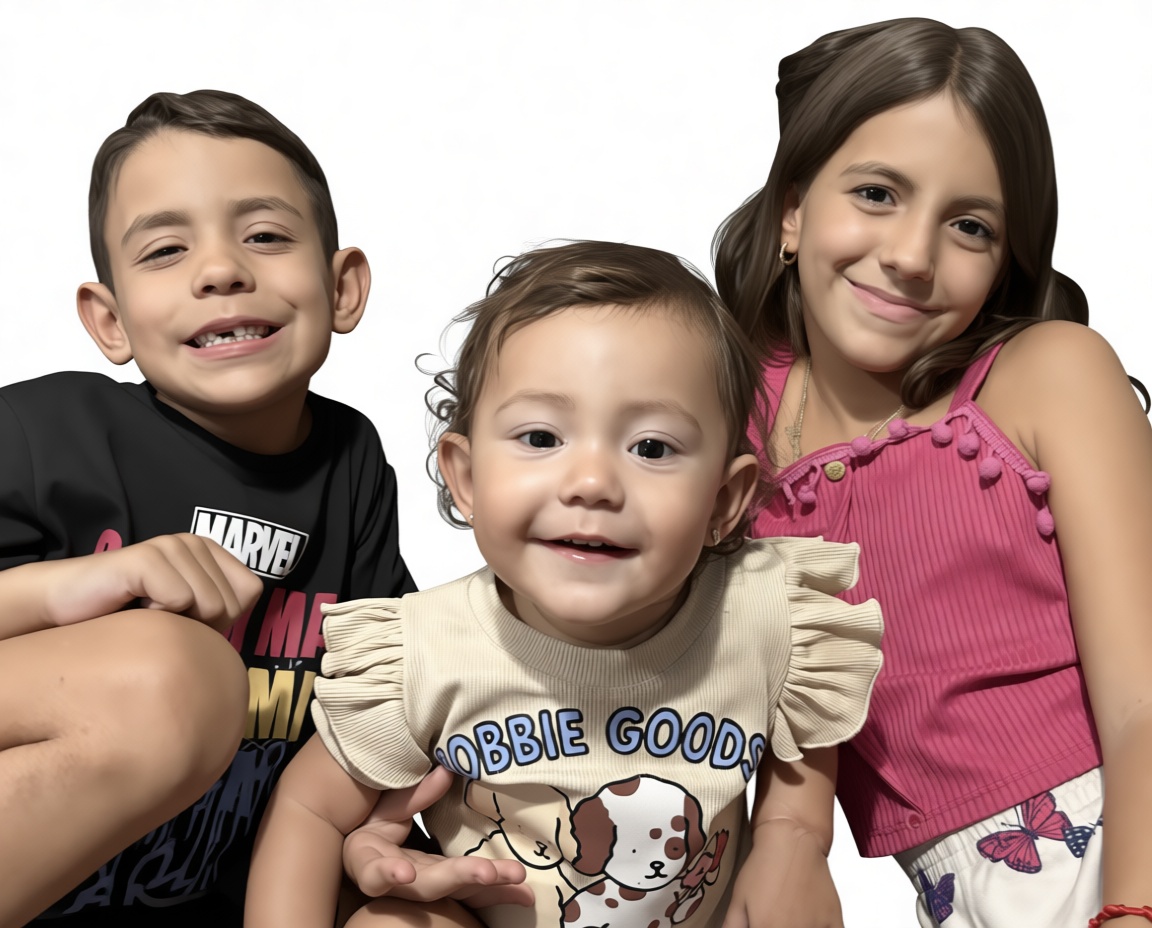 Child Group Portrait free 3D printable STL