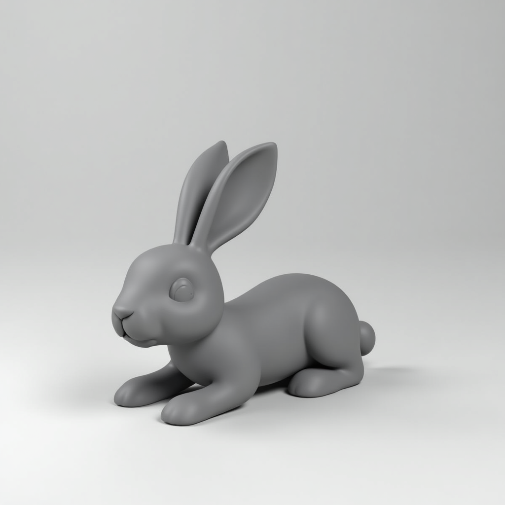 Baby Bunny Laying Down free 3D printable STL