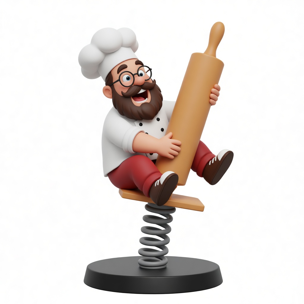 Chef Figurine with Rolling Pin free 3D printable STL