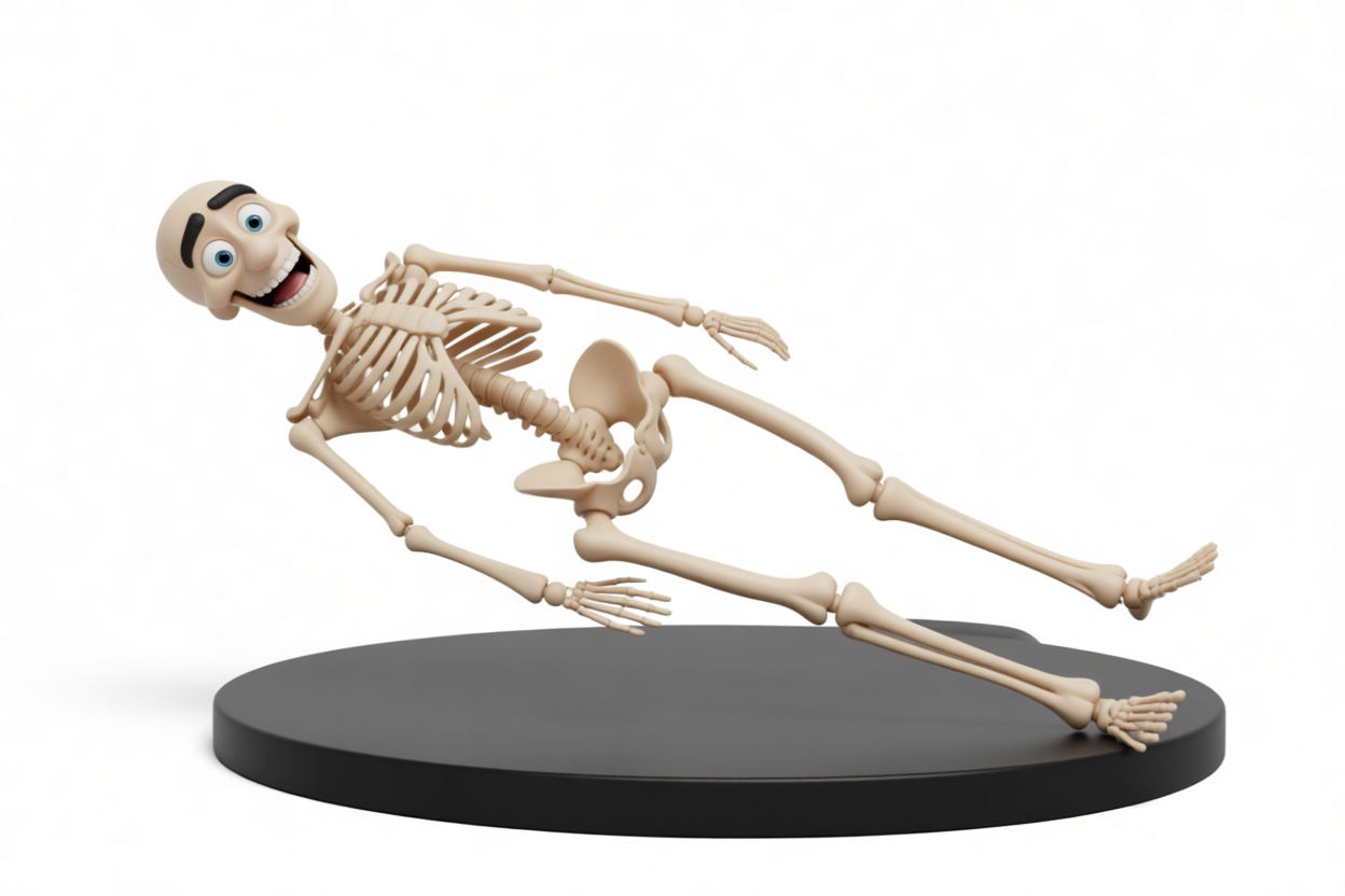 Funny Cartoon Skeleton Figurine free 3D printable STL