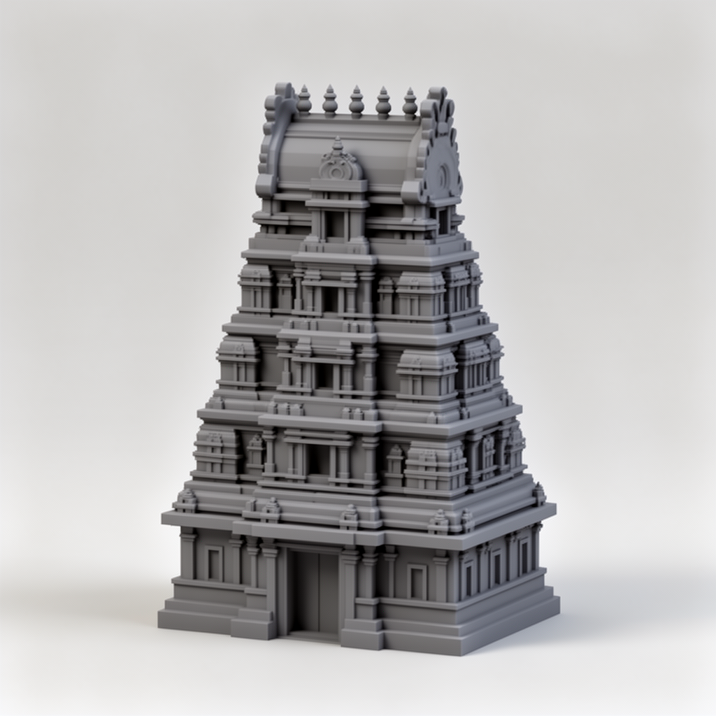 South Indian Gopuram Model free 3D printable STL