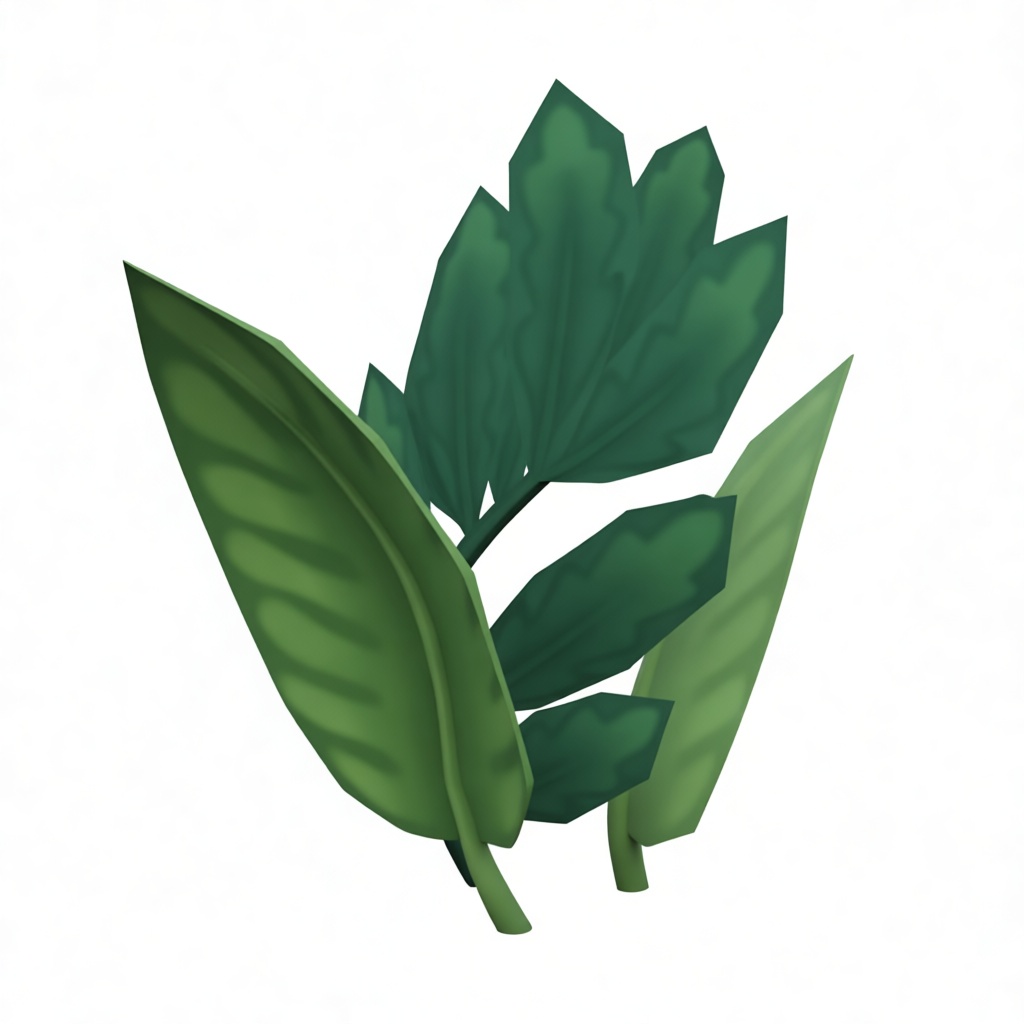 Tropical Leaf Plant Model free 3D printable STL