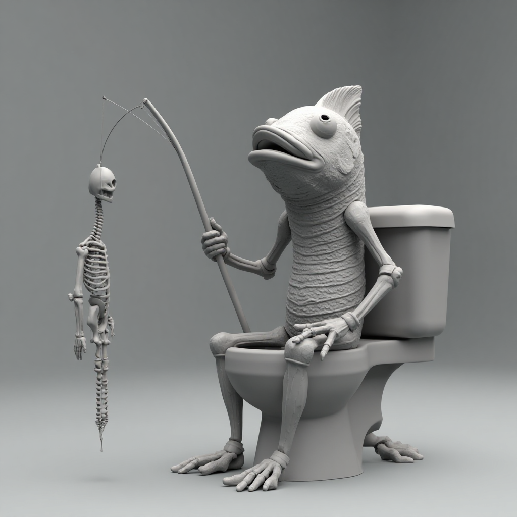Fishing Fish Figurine free 3D printable STL